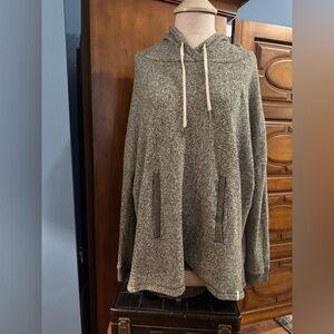 Quiksilver Forest Green & Cream Knit Hoodie